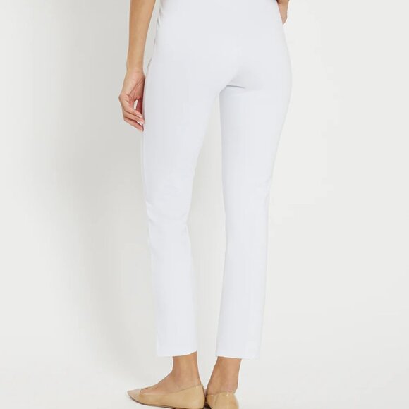 Jude Connally Lucia Ponte Knit Elastic Waistband Straight Pull-On Ankle Pants M - Picture 5 of 14